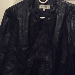 Pleather biker jacket